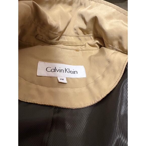 Calvin Klein Wind and Rain Resistant Hooded Trench Size M Petite - Picture 4 of 9